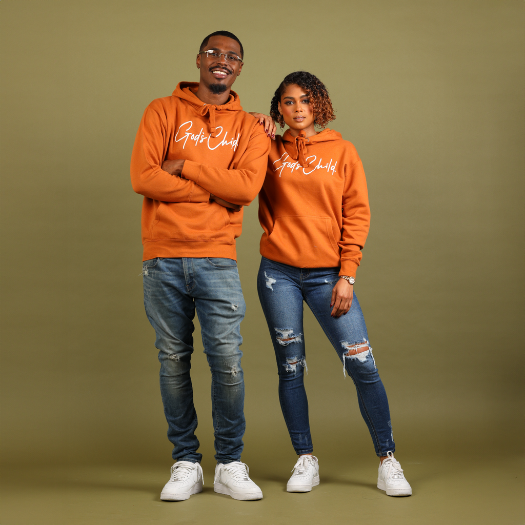 God`s Child "Big Signature" Fleece Pullover Hoodie (Adobe)