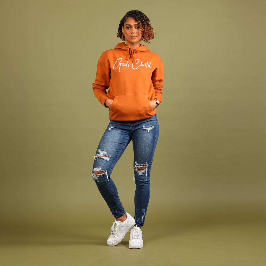 God`s Child "Big Signature" Fleece Pullover Hoodie (Adobe)