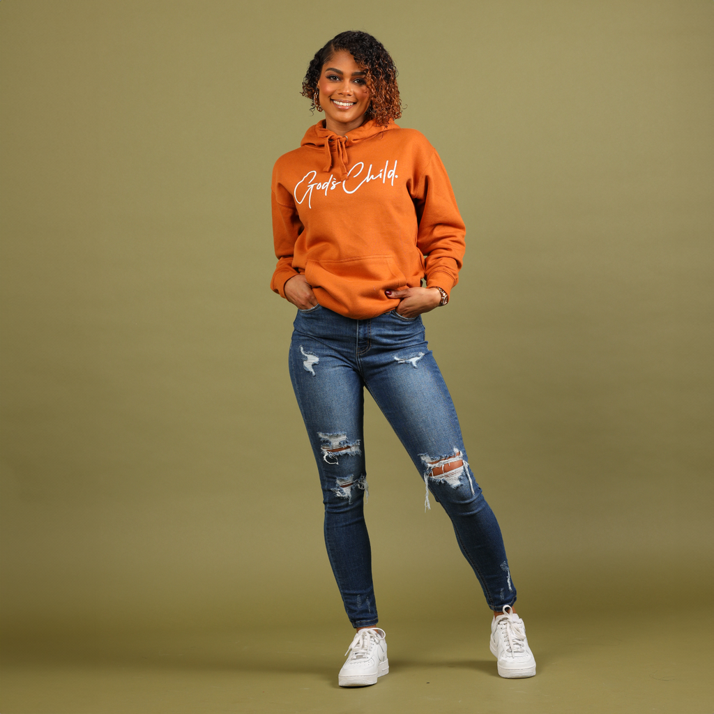 God`s Child "Big Signature" Fleece Pullover Hoodie (Adobe)