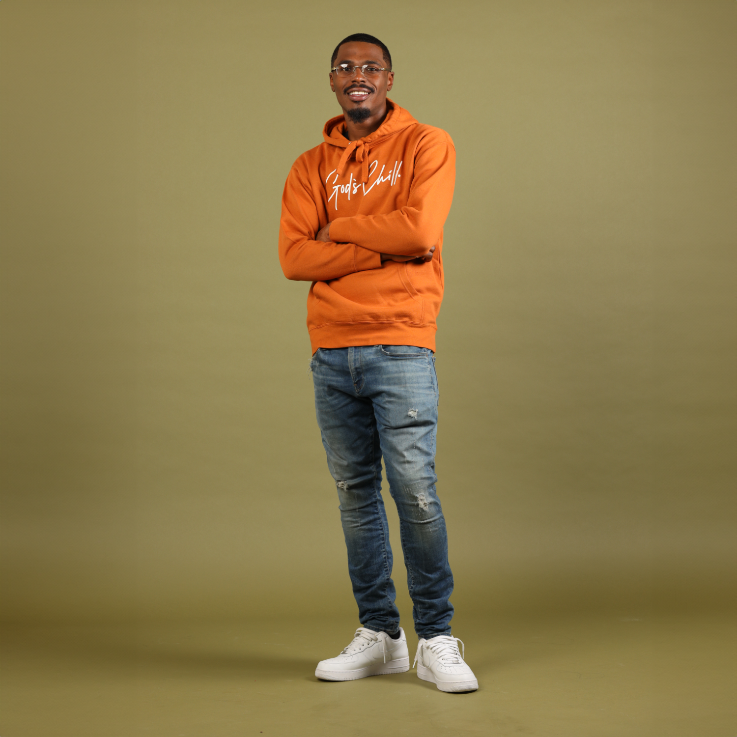 God`s Child "Big Signature" Fleece Pullover Hoodie (Adobe)