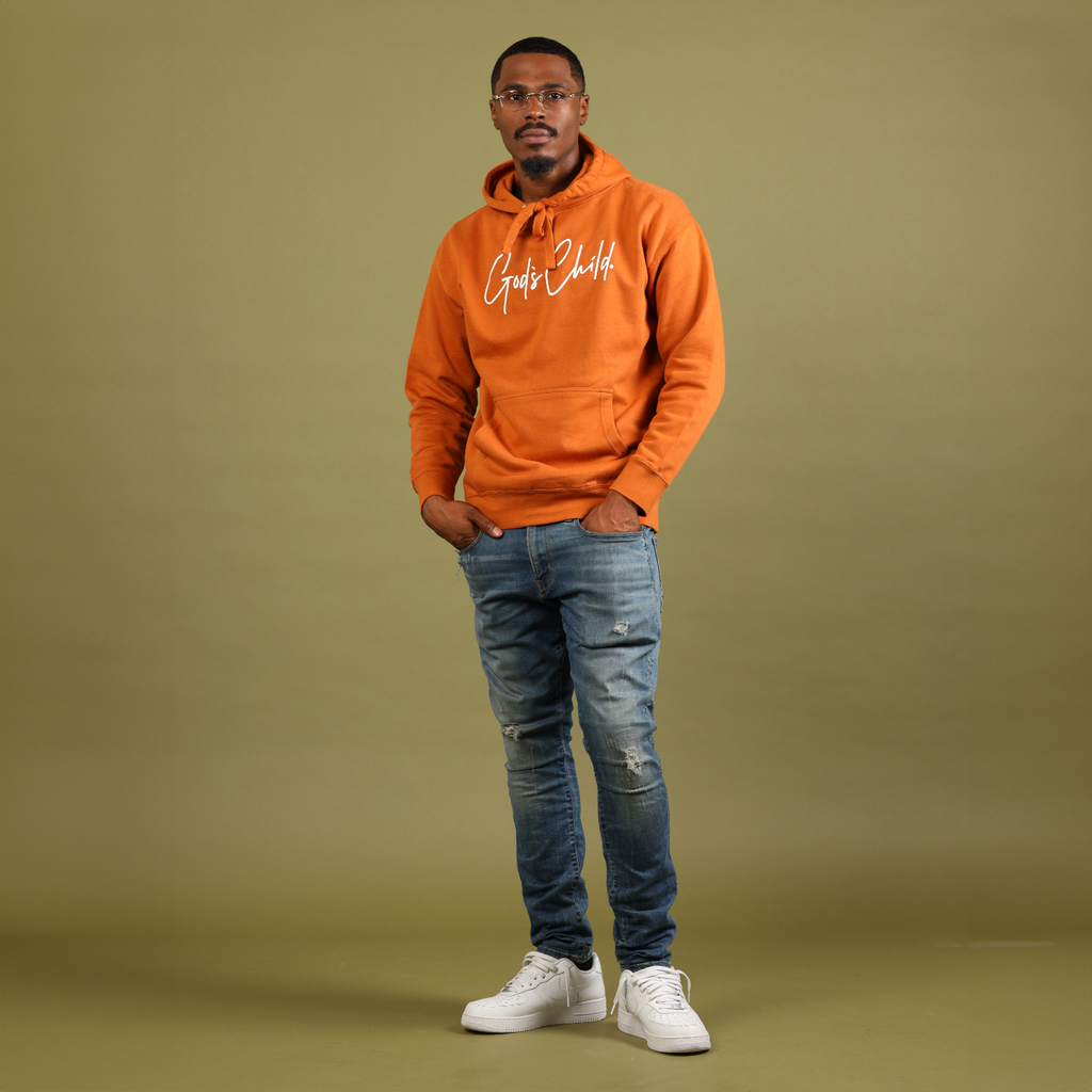 God`s Child "Big Signature" Fleece Pullover Hoodie (Adobe)