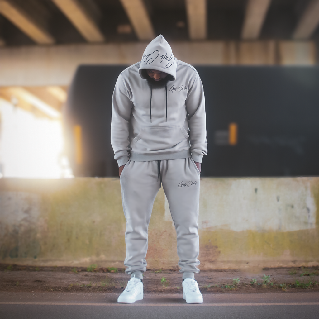 God`s Child Premium Signature Fleece Joggers Pants "Cement" 2.0