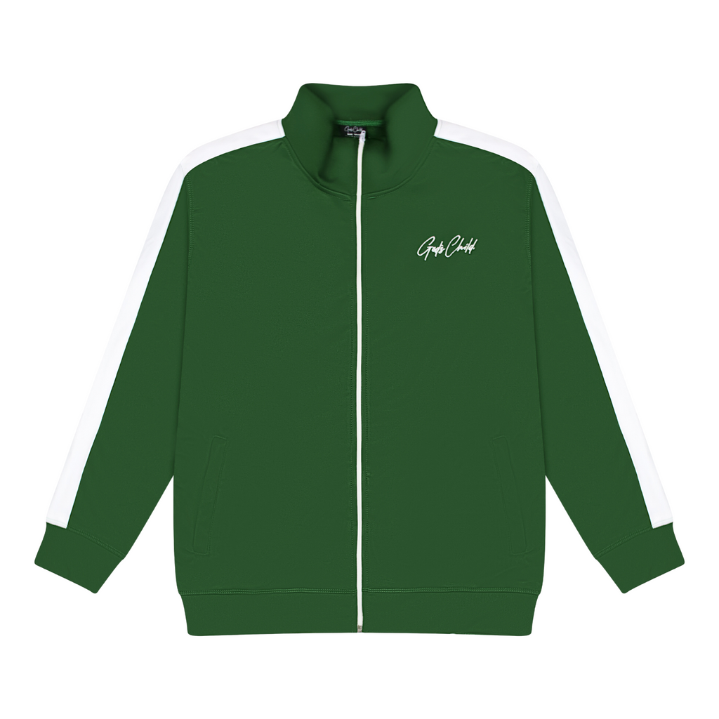 God`s Child Classic Track Jacket (Forest Green) **MUST SIZE UP**