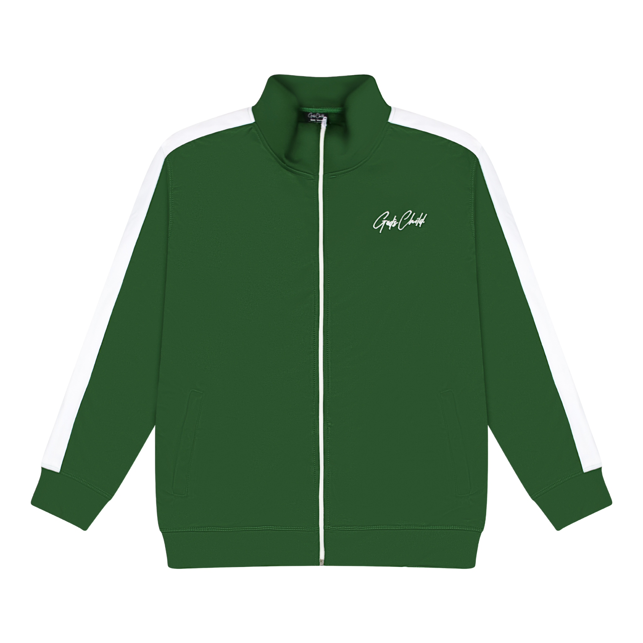 God`s Child Classic Track Jacket (Forest Green) **MUST SIZE UP**