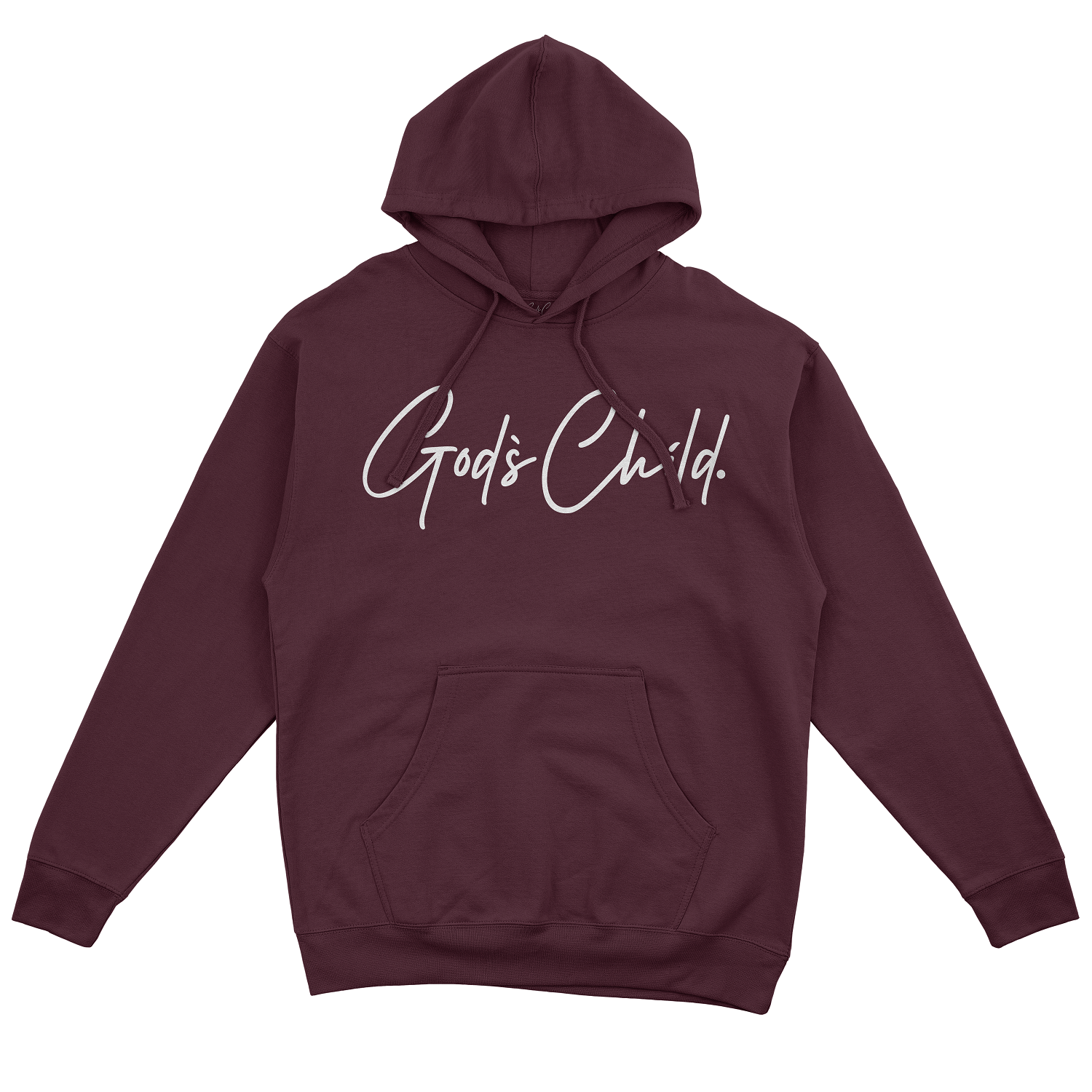 God`s Child "Big Signature" Fleece Pullover Hoodie (Maroon)