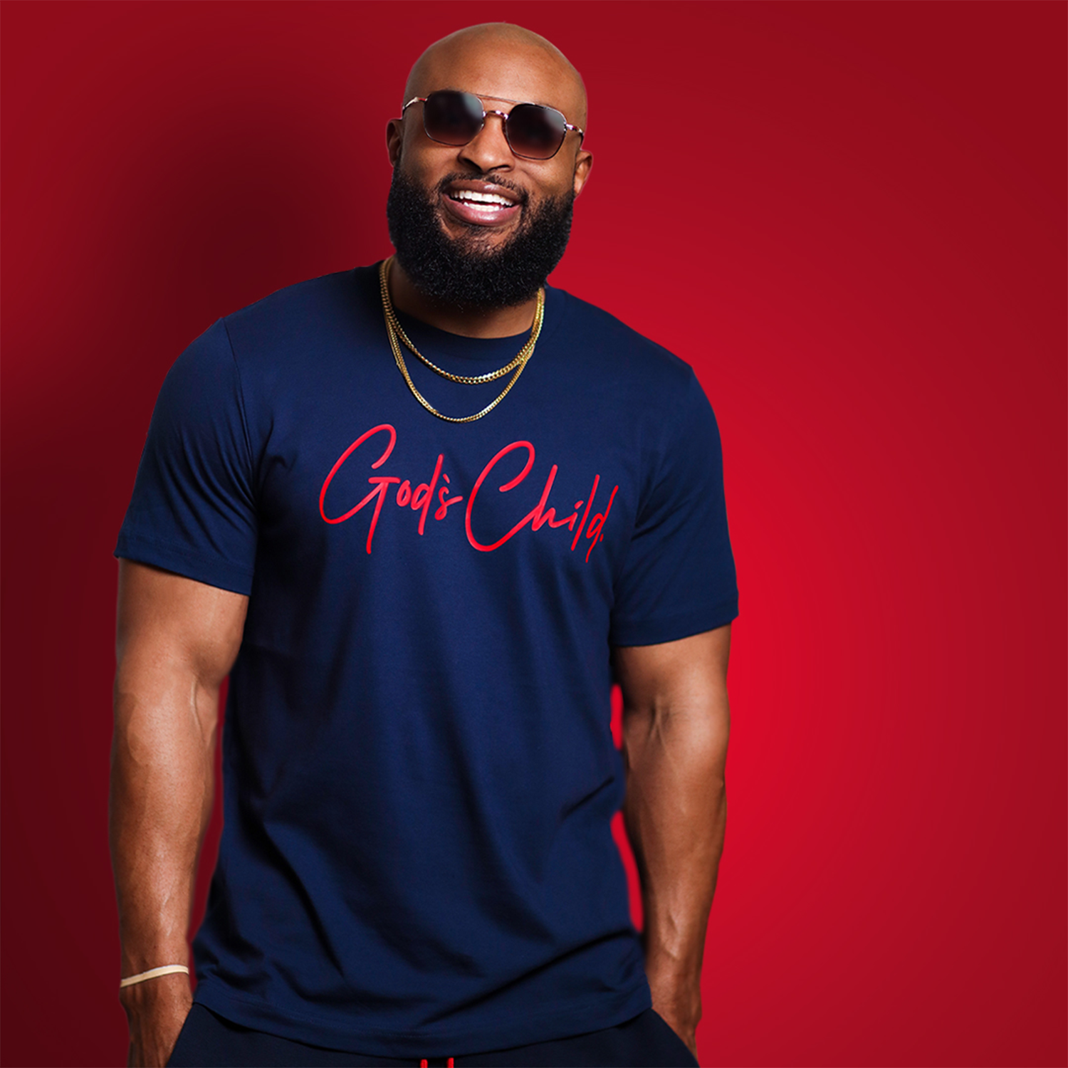 Big Signature Tee " Navy Blue "